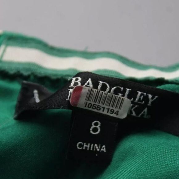 Badgley Mischka Designer Green Chiffon Gown Sweetheart Neckline - Picture 9 of 12